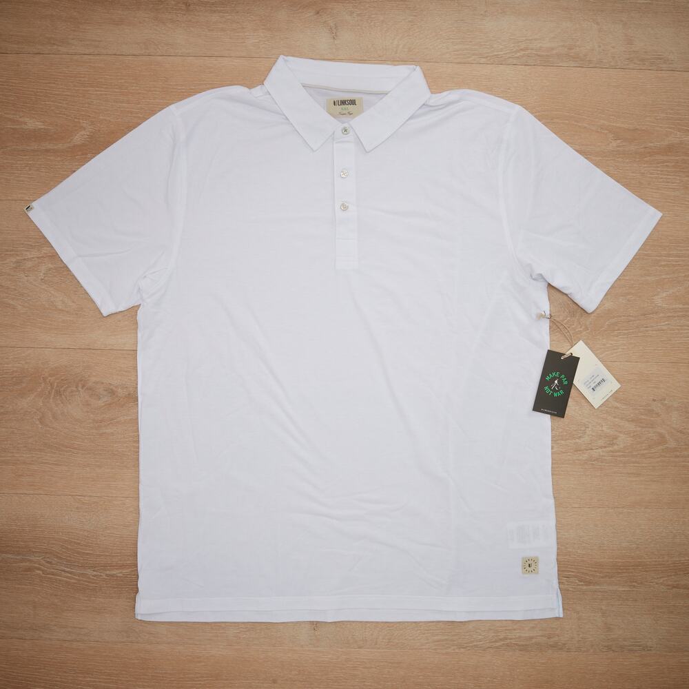 Linksoul Men's Delray White Polo - Size XXL - Picture 1 of 6